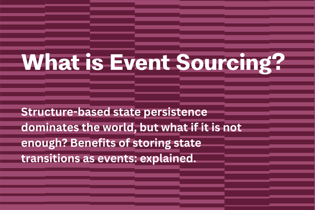 Cover for What is Event Sourcing?